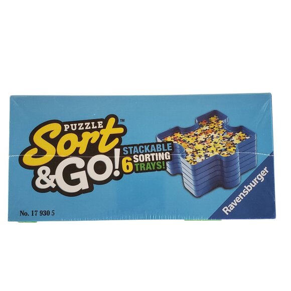 Puzzle Sort & Go! Stackable 6 Sorting Trays For Up To 1000 Pieces By Rav… - Picture 3 of 3